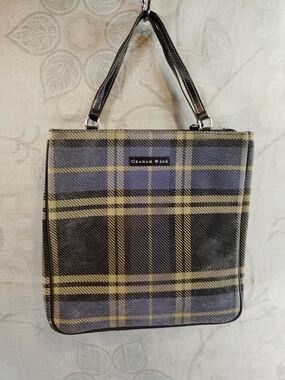 Graham Webb Blue & Yellow Plaid Tote